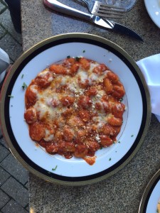 potato gnocchi at cafe mezzanotte