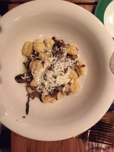 HOUSE MADE TRUFFLE GNOCCHI roasted wild mushrooms, bogart, brown butter, sage 